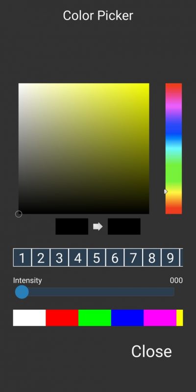 magicBoxDmx Android app - Color Picker RGB